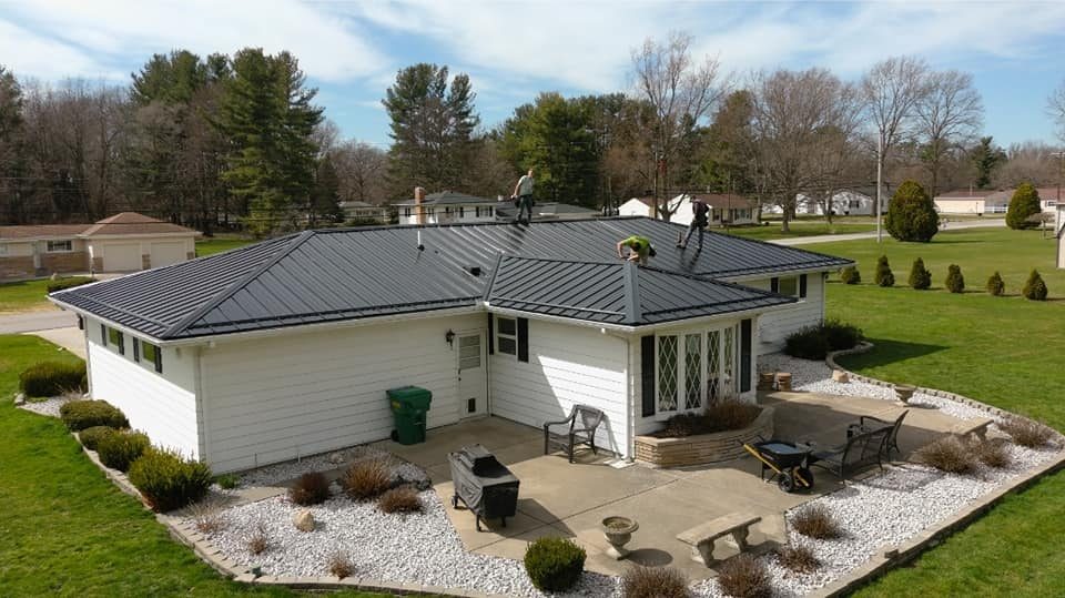 Layman residence in South Bend with Charcoal standing seam